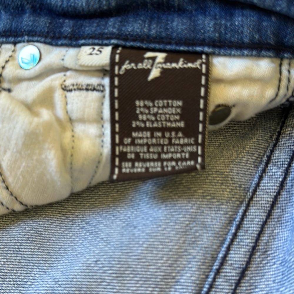 7 for all mankind Distressed Denim Shorts - Picture 5 of 8